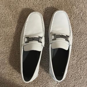 White Calvin Klein loafers